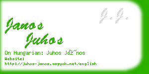 janos juhos business card